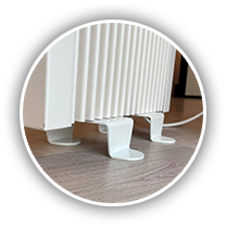 Steunpootjes voor elektrische radiator